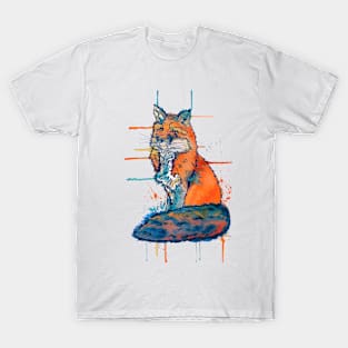 Watercolor Fox design best suited for white & off-white clothing T-Shirt